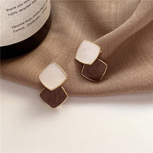 Load image into Gallery viewer, Autumn Winter New Brown Earrings Vintage Matte drop Earrings for women Metal Fashion Statement Dangle Earring  Trend Jewelry
