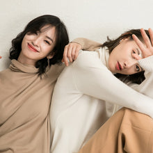 Load image into Gallery viewer, Women's Sweater Turtleneck Slim Fit Basic Pullovers Fashion Korean Knit Tops Bottoming Sweater Stretch Jumpers
