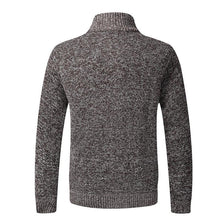 Load image into Gallery viewer, Autumn Winter Warm Cardigan Men Fleece Zipper Sweaters Jackets Mens Slim Fit Knitted Sweater coat Thick Cardigan Sweater Coat for Men

