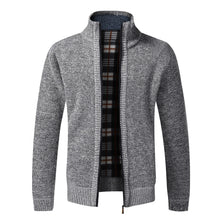Load image into Gallery viewer, Autumn Winter Warm Cardigan Men Fleece Zipper Sweaters Jackets Mens Slim Fit Knitted Sweater coat Thick Cardigan Sweater Coat for Men
