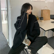 Load image into Gallery viewer, Autumn and Winter Lazy Wind Soft Waxy Sweet College Style Sweater Cardigan Female Student Korean Style Loose Wear Outer Coat
