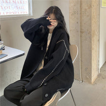 Load image into Gallery viewer, Autumn and Winter Lazy Wind Soft Waxy Sweet College Style Sweater Cardigan Female Student Korean Style Loose Wear Outer Coat
