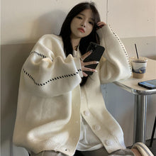 Load image into Gallery viewer, Autumn and Winter Lazy Wind Soft Waxy Sweet College Style Sweater Cardigan Female Student Korean Style Loose Wear Outer Coat
