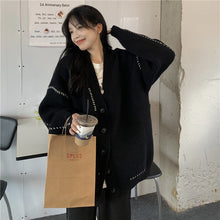 Load image into Gallery viewer, Autumn and Winter Lazy Wind Soft Waxy Sweet College Style Sweater Cardigan Female Student Korean Style Loose Wear Outer Coat
