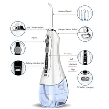 Load image into Gallery viewer, Azdent Portable Electric Oral Irrigator 3 Modes Cordless Water Dental Flosser USB Rechargeable Teeth Mouth Cleaner 300ml
