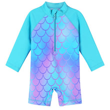 Load image into Gallery viewer, Swimwear UPF50+ Print Baby Girl Swimsuit Long Sleeve Kids  One Piece Toddler Infant Bathing Suit for Girls Boys Children
