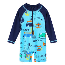 Load image into Gallery viewer, Swimwear UPF50+ Print Baby Girl Swimsuit Long Sleeve Kids  One Piece Toddler Infant Bathing Suit for Girls Boys Children
