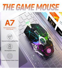 Load image into Gallery viewer, Wireless Optical 2.4G USB Gaming Mouse 1600DPI 7 Color LED Backlit Rechargeable Silent Mice For PC Laptop
