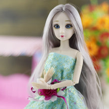 Load image into Gallery viewer, BJD Doll 30cm 20 Movable Jointe Dolls 3D Eyes Bjd Plastic Doll for Girls Toys Long Wig Female Nude Body Fashion Christmas Gift
