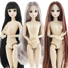 Load image into Gallery viewer, BJD Doll 30cm 20 Movable Jointe Dolls 3D Eyes Bjd Plastic Doll for Girls Toys Long Wig Female Nude Body Fashion Christmas Gift
