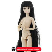 Load image into Gallery viewer, BJD Doll 30cm 20 Movable Jointe Dolls 3D Eyes Bjd Plastic Doll for Girls Toys Long Wig Female Nude Body Fashion Christmas Gift

