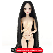 Load image into Gallery viewer, BJD Doll 30cm 20 Movable Jointe Dolls 3D Eyes Bjd Plastic Doll for Girls Toys Long Wig Female Nude Body Fashion Christmas Gift
