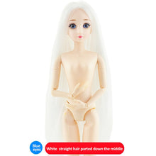 Load image into Gallery viewer, BJD Doll 30cm 20 Movable Jointe Dolls 3D Eyes Bjd Plastic Doll for Girls Toys Long Wig Female Nude Body Fashion Christmas Gift
