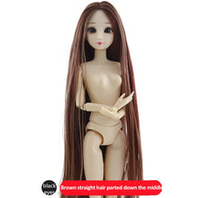 Load image into Gallery viewer, BJD Doll 30cm 20 Movable Jointe Dolls 3D Eyes Bjd Plastic Doll for Girls Toys Long Wig Female Nude Body Fashion Christmas Gift
