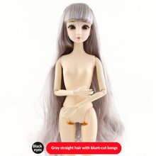 Load image into Gallery viewer, BJD Doll 30cm 20 Movable Jointe Dolls 3D Eyes Bjd Plastic Doll for Girls Toys Long Wig Female Nude Body Fashion Christmas Gift

