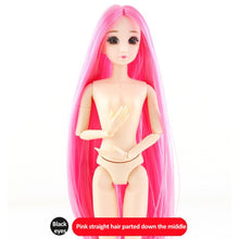 Load image into Gallery viewer, BJD Doll 30cm 20 Movable Jointe Dolls 3D Eyes Bjd Plastic Doll for Girls Toys Long Wig Female Nude Body Fashion Christmas Gift
