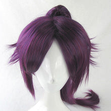 Load image into Gallery viewer, BLEACH Shihouin Yoruichi Cosplay Wigs High-temperature Fiber Synthetic Hair Purple Mixed Long Chip Ponytail + Wig Cap
