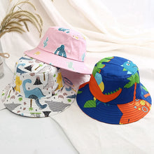 Load image into Gallery viewer, Baby Bucket Hat Children's Summer Caps for Boys Dinosaur Print Panama Hat Children Fisherman Caps Girls Beach Cap Casquette
