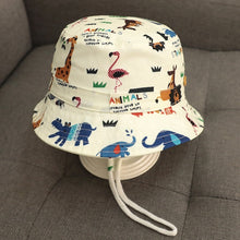 Load image into Gallery viewer, Bucket Hats Summer Children UV Protection Panama Sun Hat Kid Camping Fishing Cap Girls Boys Beach Caps 6 months to 12 years
