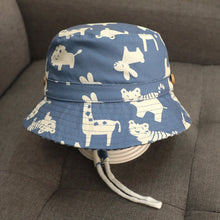 Load image into Gallery viewer, Bucket Hats Summer Children UV Protection Panama Sun Hat Kid Camping Fishing Cap Girls Boys Beach Caps 6 months to 12 years
