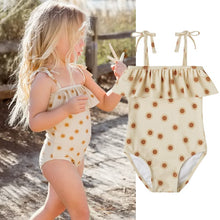 Load image into Gallery viewer, Swimwear Baby Girls Toddler Kids Swimsuit One Piece Flower Girls Holiday Beachwear Children Printing Bathing Suit
