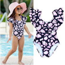 Load image into Gallery viewer, Swimwear Baby Girls Toddler Kids Swimsuit One Piece Flower Girls Holiday Beachwear Children Printing Bathing Suit
