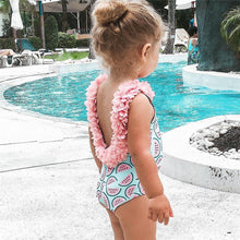 Load image into Gallery viewer, Swimwear Baby Girls Toddler Kids Swimsuit One Piece Flower Girls Holiday Beachwear Children Printing Bathing Suit
