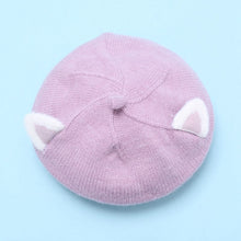 Load image into Gallery viewer, Baby Hat Berets for Girls Autumn Winter Knitted Cap Kids Lovely Beanies Fox Ears Painter Hats Infant Girl Bonnet Beret Xmas Gift
