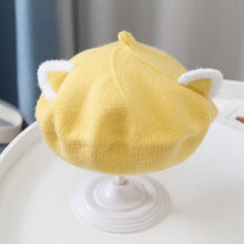 Load image into Gallery viewer, Baby Hat Berets for Girls Autumn Winter Knitted Cap Kids Lovely Beanies Fox Ears Painter Hats Infant Girl Bonnet Beret Xmas Gift
