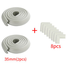 Load image into Gallery viewer, Baby Safety Proofing 4M+8pcs Edge Corner Guards Desk Table Corner Protector Children Protection Furniture Bumper Corner Cushion
