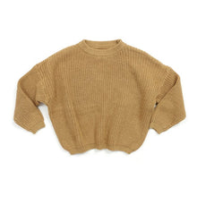 Load image into Gallery viewer, Baby Solid Casual Basic Crewneck Thick Kids Slouchy Soft Wool Clothing for Boys Girls Autumn Winter Sweaters Hooded Top
