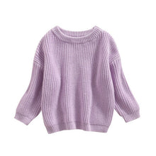 Load image into Gallery viewer, Baby Solid Casual Basic Crewneck Thick Kids Slouchy Soft Wool Clothing for Boys Girls Autumn Winter Sweaters Hooded Top
