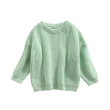 Load image into Gallery viewer, Baby Solid Casual Basic Crewneck Thick Kids Slouchy Soft Wool Clothing for Boys Girls Autumn Winter Sweaters Hooded Top
