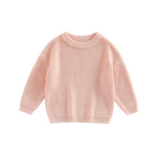 Load image into Gallery viewer, Baby Solid Casual Basic Crewneck Thick Kids Slouchy Soft Wool Clothing for Boys Girls Autumn Winter Sweaters Hooded Top
