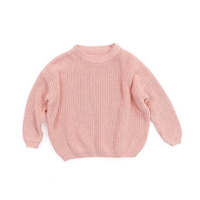 Load image into Gallery viewer, Baby Solid Casual Basic Crewneck Thick Kids Slouchy Soft Wool Clothing for Boys Girls Autumn Winter Sweaters Hooded Top
