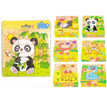 Load image into Gallery viewer, Baby Wooden Block Toys Animal Fruit Traffic Cognize Early Learning Educational Toys For Children Six Side 3D Cube Jigsaw Games
