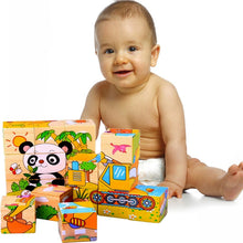 Load image into Gallery viewer, Baby Wooden Block Toys Animal Fruit Traffic Cognize Early Learning Educational Toys For Children Six Side 3D Cube Jigsaw Games
