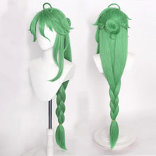 Load image into Gallery viewer, Baizhu Wig Genshin Impact Cosplay Costume Green High Temperature Resistant Long Wigs Character Accessories
