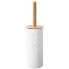 Load image into Gallery viewer, Bamboo Floor-Standing Toilet Brush Set with Base Bathroom Toilet Brush Holder WC Accessories
