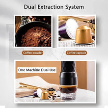 Load image into Gallery viewer, Portable Coffee Maker Espresso Machine Hand Press Capsule Ground Coffee Brewer Portable for Travel and Picnic
