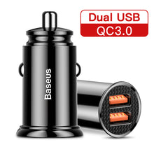 Load image into Gallery viewer, 30W USB Car Charger Quick Charge 4.0 3.0 FCP SCP AFC USB PD Fast Charging Car Phone Charger For Huawei Xiaomi iPhone 12
