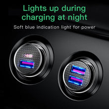 Load image into Gallery viewer, 30W USB Car Charger Quick Charge 4.0 3.0 FCP SCP AFC USB PD Fast Charging Car Phone Charger For Huawei Xiaomi iPhone 12
