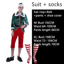 Load image into Gallery viewer, Men Women Christmas Adult Santa Claus Cosplay Costume Carnival Xmas Party Elf Festival Couple Fancy Dress Stage Costume
