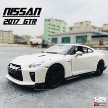 Load image into Gallery viewer, 1:24 2017 Nissan GTR simulation alloy car model crafts decoration collection toy tools gift
