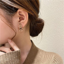 Load image into Gallery viewer, Bear Earrings For Women Girls 2023 Fashion Korea Silver Needle Autumn And Winter Earrings Cute Flocking rabbit Ear Studs Jewelry
