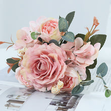 Load image into Gallery viewer, Hydrangea Roses Artificial Flowers for Home Wedding Decorations
