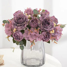 Load image into Gallery viewer, Hydrangea Roses Artificial Flowers for Home Wedding Decorations Bouquet Peony Fake Flower
