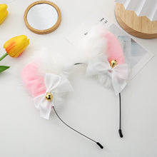 Load image into Gallery viewer, Beautiful Masquerade Halloween Cat Ears Headwear Cosplay Cat Ear Anime Party Costume Bell Headwear Headband Hair Accessories
