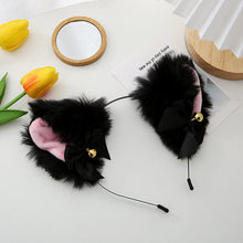 Load image into Gallery viewer, Beautiful Masquerade Halloween Cat Ears Headwear Cosplay Cat Ear Anime Party Costume Bell Headwear Headband Hair Accessories
