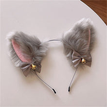 Load image into Gallery viewer, Beautiful Masquerade Halloween Cat Ears Headwear Cosplay Cat Ear Anime Party Costume Bell Headwear Headband Hair Accessories
